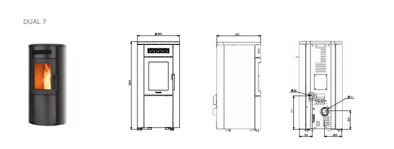 Ravelli - Poêle à Pellets - AIR - Dual 7