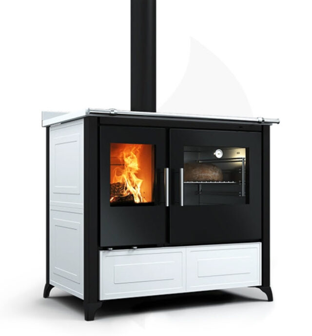 Nobis - Cuisinière à bois - Lina 90 Blanc