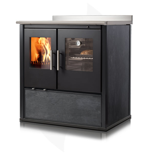 Nobis - Cuisinière à bois - Olga Gres 80 - Sombre