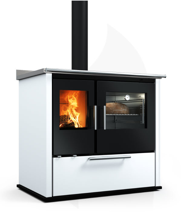 Nobis - Cuisinière à bois - Olga 90 - Blanc