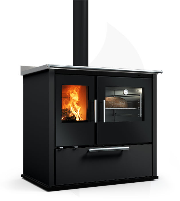 Nobis - Cuisinière à bois - Olga 90 - Noir